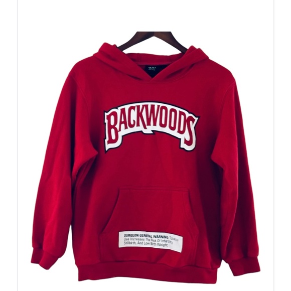 Authentic Backwoods Red Box Logo Hoodie Size S 2018 Release